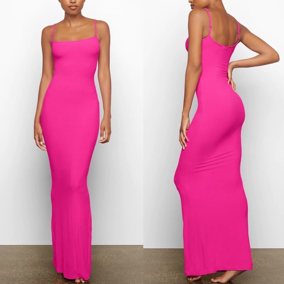Skims Soft Lounge Rib-Knit Maxi Dress | Harrods AU